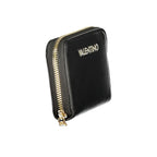 Mario Valentino Nero women's wallet made of polyurethane, featuring a sleek design and multiple card slots.
