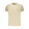 Beige cotton men's T-shirt by Rifle featuring a classic fit and short sleeves, casual style suitable for everyday wear.