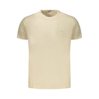 Beige cotton men's T-shirt by Rifle featuring a classic fit and short sleeves, casual style suitable for everyday wear.