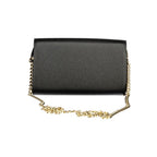 Mario Valentino Nero women's wallet made of polyurethane with multiple card slots and a sleek, minimalist design.