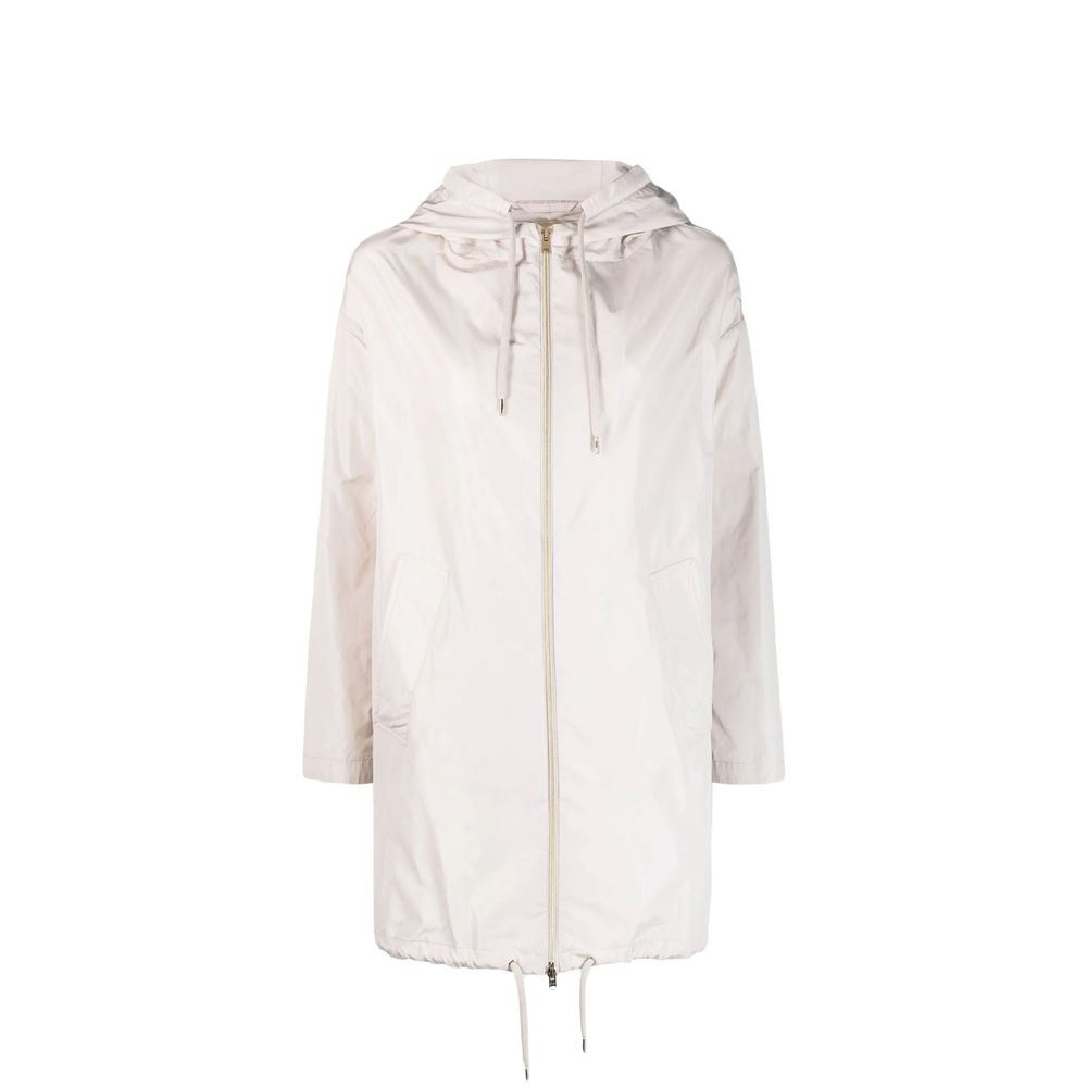 Herno White Polyester Coat Herno