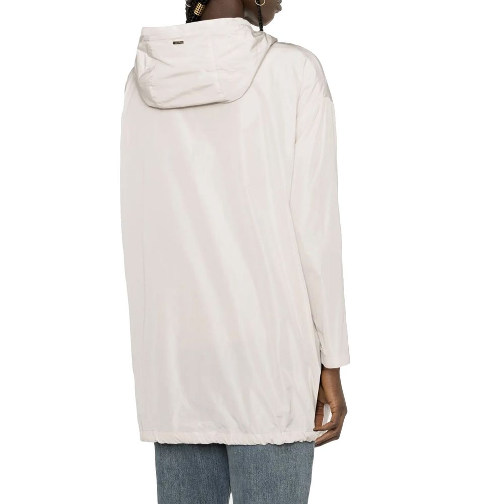 Herno White Polyester Coat Herno