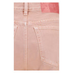 Chloé multicolor cotton straight-leg jeans with vibrant patchwork design and classic five-pocket style.