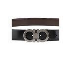 Ferragamo Black Calf Leather Bos Taurus Belt