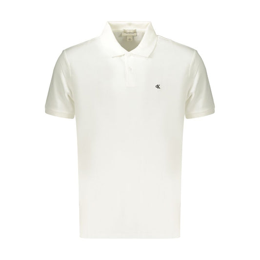 Calvin Klein White Cotton Men's Polo Shirt Calvin Klein