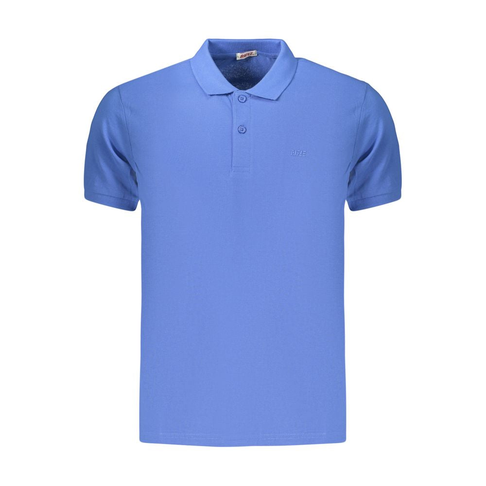 Rifle Blue Cotton Men's Polo Shirt Rifle