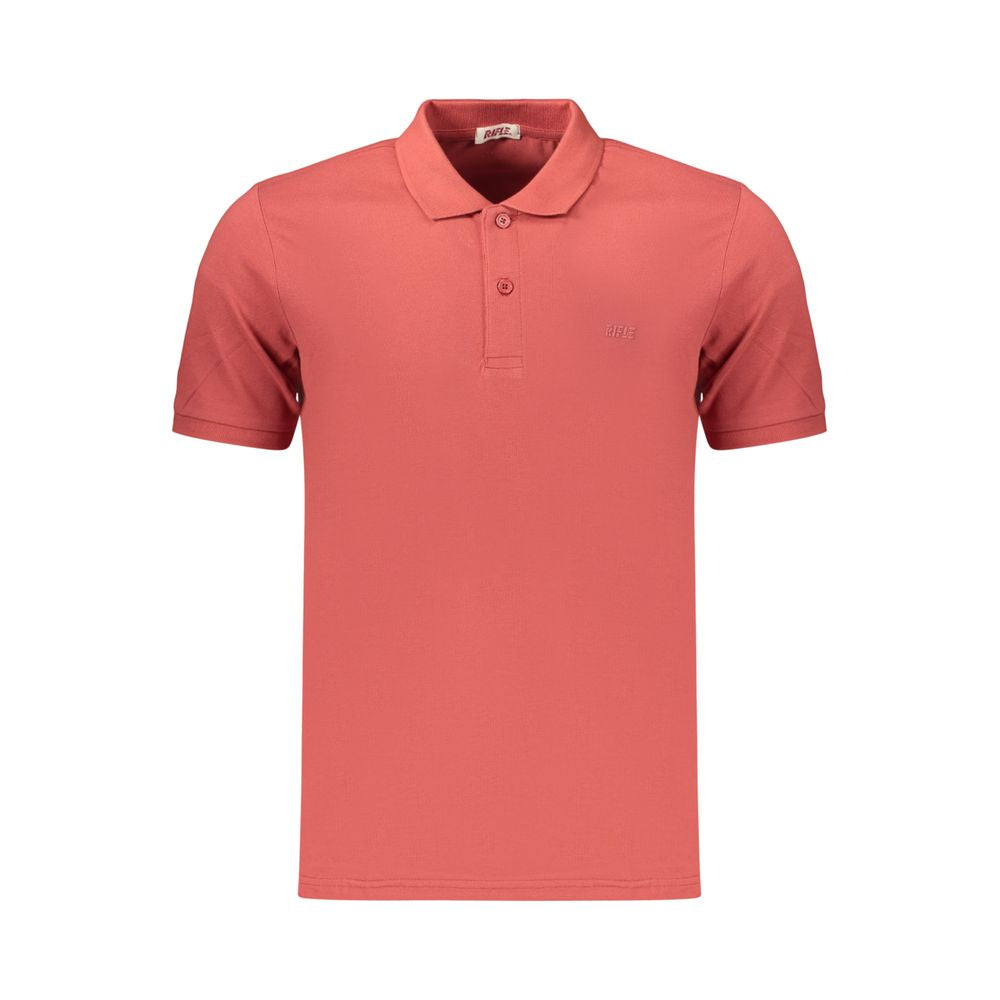 Rifle Rosso Cotton Men's Polo shirt in red with a classic collar and short sleeves, displayed on a neutral background.