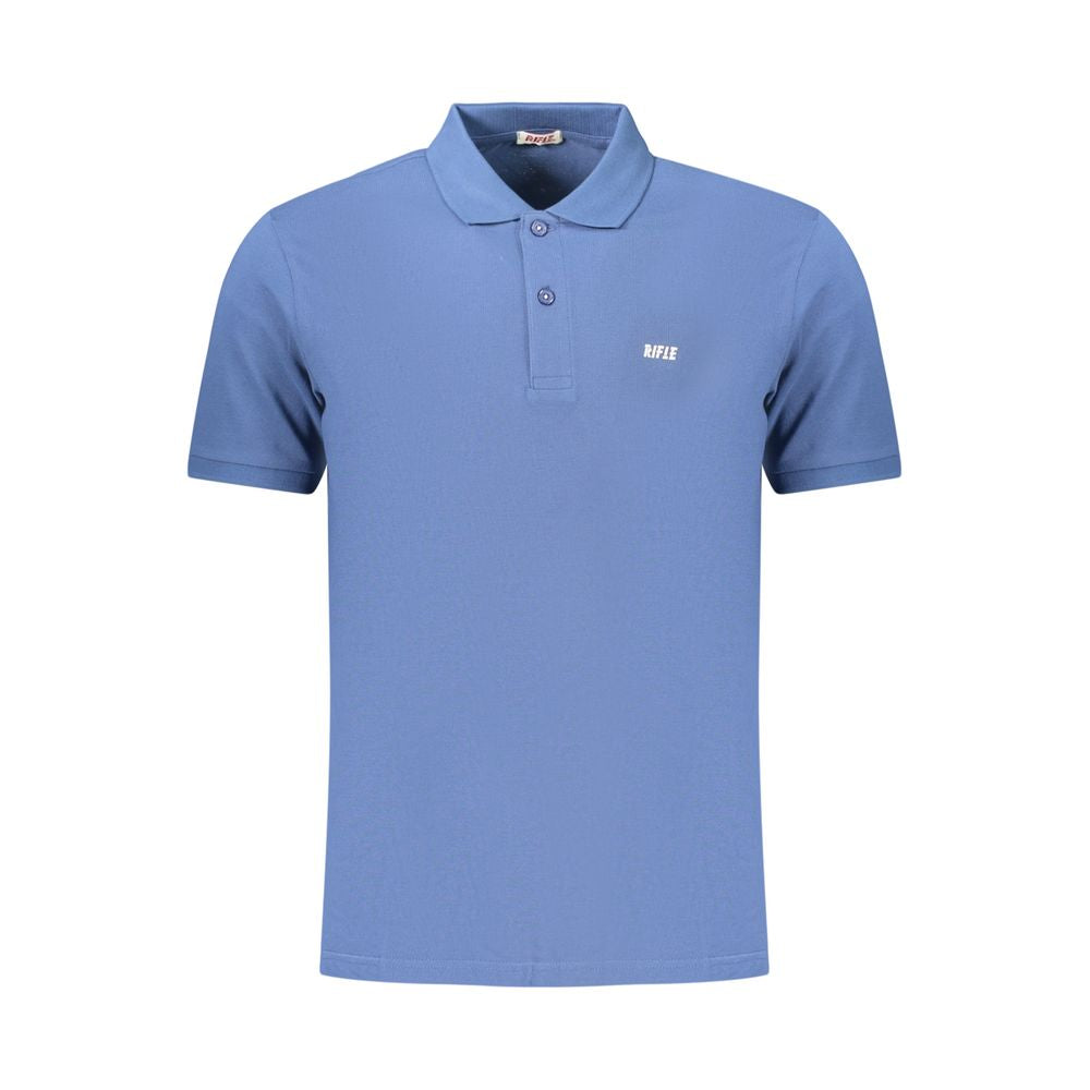 Rifle Blue Cotton Men's Polo Shirt Rifle