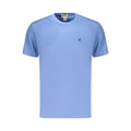 Calvin Klein Azzurro cotton men's T-shirt in blue, featuring a classic crew neck and soft fabric for casual wear.