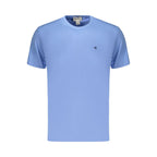 Calvin Klein Azzurro cotton men's T-shirt in blue, featuring a classic crew neck and soft fabric for casual wear.
