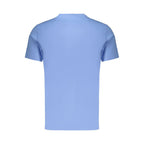 Calvin Klein Azzurro cotton men's T-shirt in light blue, featuring a classic crew neck and short sleeves.