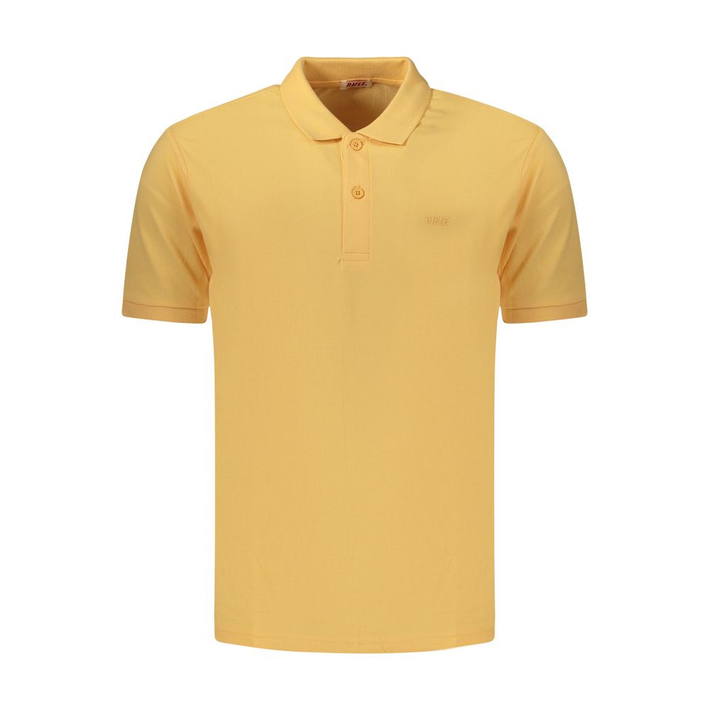 Orange cotton men's polo shirt by Rifle featuring a classic collar and short sleeves, displayed on a plain background.