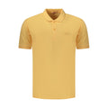 Orange cotton men's polo shirt by Rifle featuring a classic collar and short sleeves, displayed on a plain background.