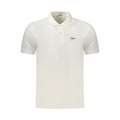 Rifle Bianco Cotton men's polo shirt in white, featuring a classic collar and short sleeves, displayed on a neutral background.