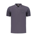 Men's Rifle blue cotton polo shirt with a classic collar and short sleeves, displayed on a plain background.