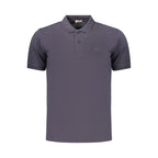 Men's Rifle blue cotton polo shirt with a classic collar and short sleeves, displayed on a plain background.