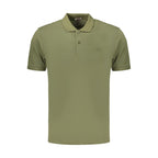 Men's Rifle Verde Cotton Polo Shirt in green with a classic collar and short sleeves, displayed on a plain background.