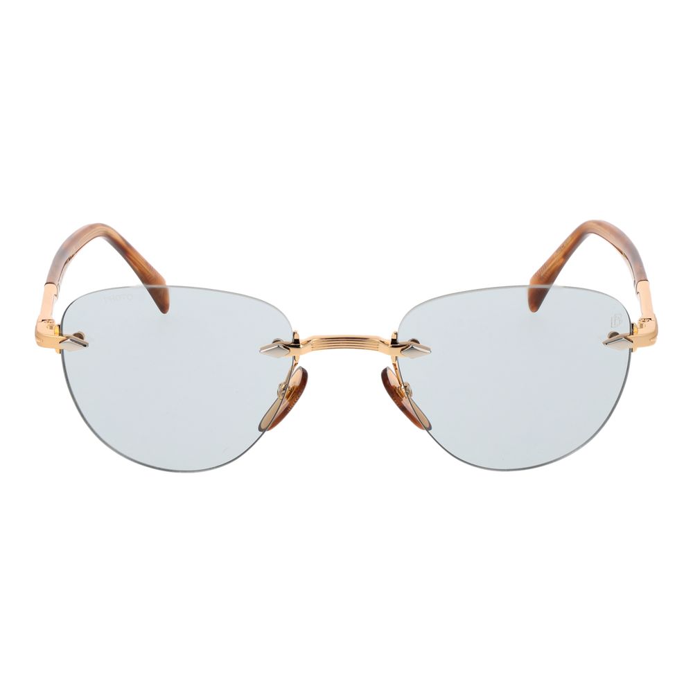 David Beckham gold metal sunglasses with sleek frame and tinted lenses, stylish eyewear for a modern look.