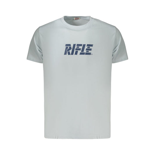 Rifle Light Blue Cotton Men's T-Shirt Rifle