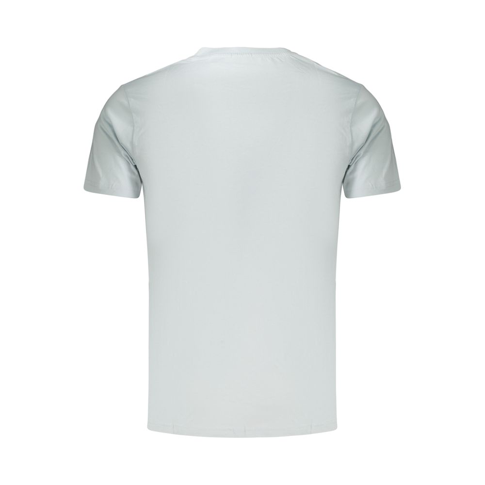 Men's light blue cotton T-shirt by Rifle featuring a classic fit and short sleeves, displayed on a neutral background.