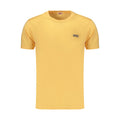 Orange cotton men's T-shirt by Rifle featuring a classic fit and subtle branding, displayed on a plain background.