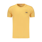 Orange cotton men's T-shirt by Rifle featuring a classic fit and subtle branding, displayed on a plain background.