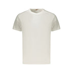 White cotton men's T-shirt with Rifle branding, featuring a classic fit and crew neckline, displayed on a plain background.