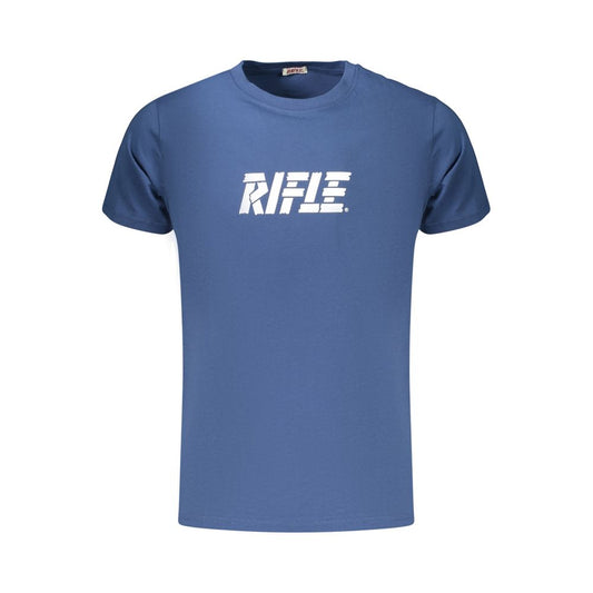 Rifle Blue Cotton Men's T-Shirt Rifle