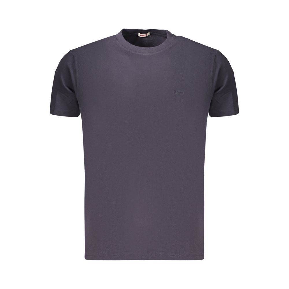 Blue cotton men's T-shirt by Rifle featuring a classic fit and crew neckline, displayed on a plain background.
