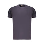 Blue cotton men's T-shirt by Rifle featuring a classic fit and crew neckline, displayed on a plain background.