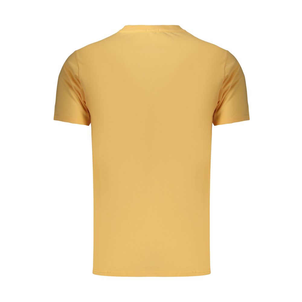 Orange cotton men's T-shirt by Rifle featuring a classic fit and minimalist design.