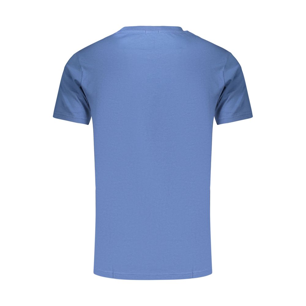 Rifle Blu Cotton Men's T-Shirt with round neck and short sleeves, featuring a simple, classic design.