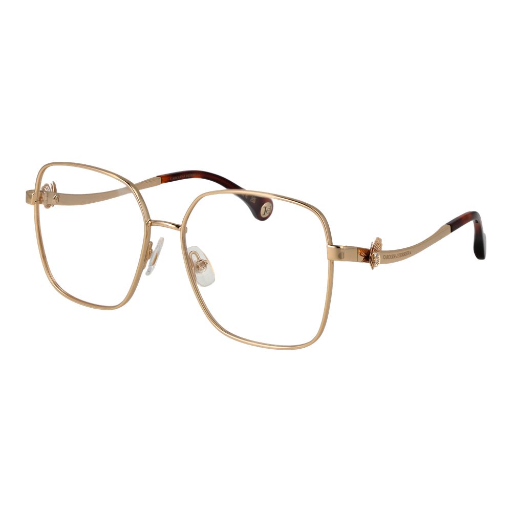 Carolina Herrera Gold Metal Glasses Frames