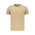 Brown cotton men's T-shirt from Rifle featuring a classic crew neck and casual fit.