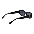 Black acetate sunglasses by Tommy Hilfiger with classic rectangular frames and brand logo on the temples.