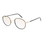 Andy Wolf black metal glasses frames with sleek, modern design and clear lenses for stylish eyewear.