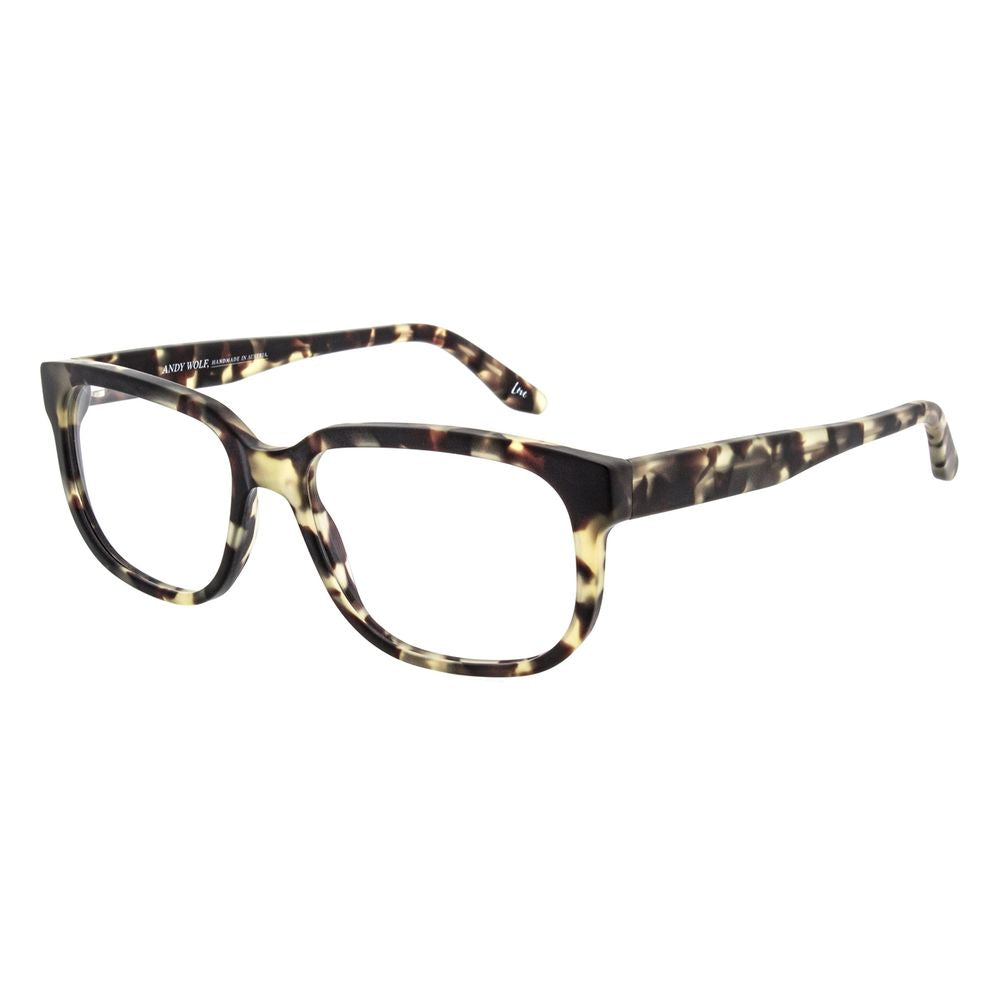 Andy Wolf brown acetate glasses frames with rounded design, showcasing stylish eyewear on a neutral background.