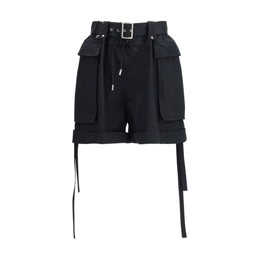 Alexander McQueen Black Cotton Bermuda Shorts