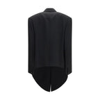 Calvin Klein Black Viscose Full-Length Jacket Calvin Klein