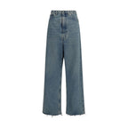 Maison Margiela Blue Cotton High-Waisted Jean