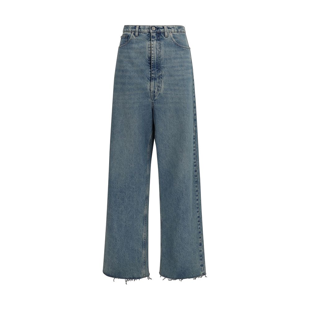 Maison Margiela Blue Cotton High-Waisted Jean Maison Margiela