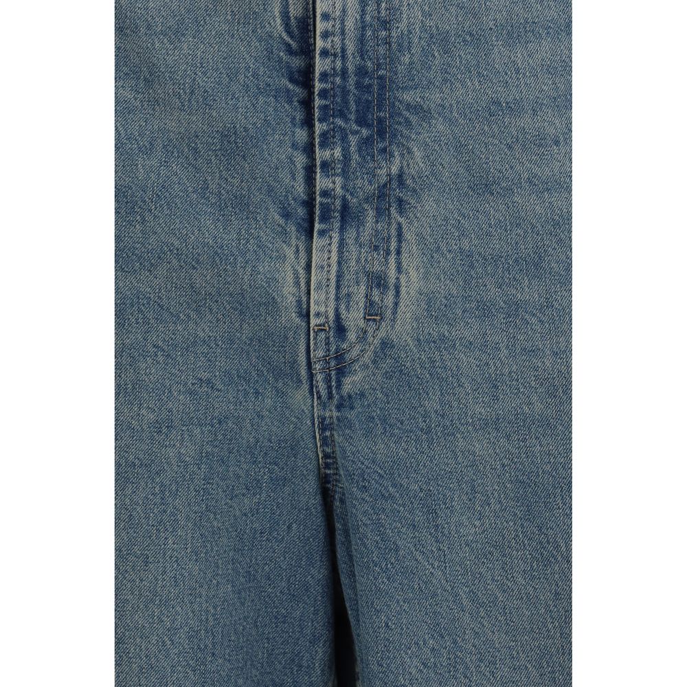 Maison Margiela Blue Cotton High-Waisted Jean Maison Margiela