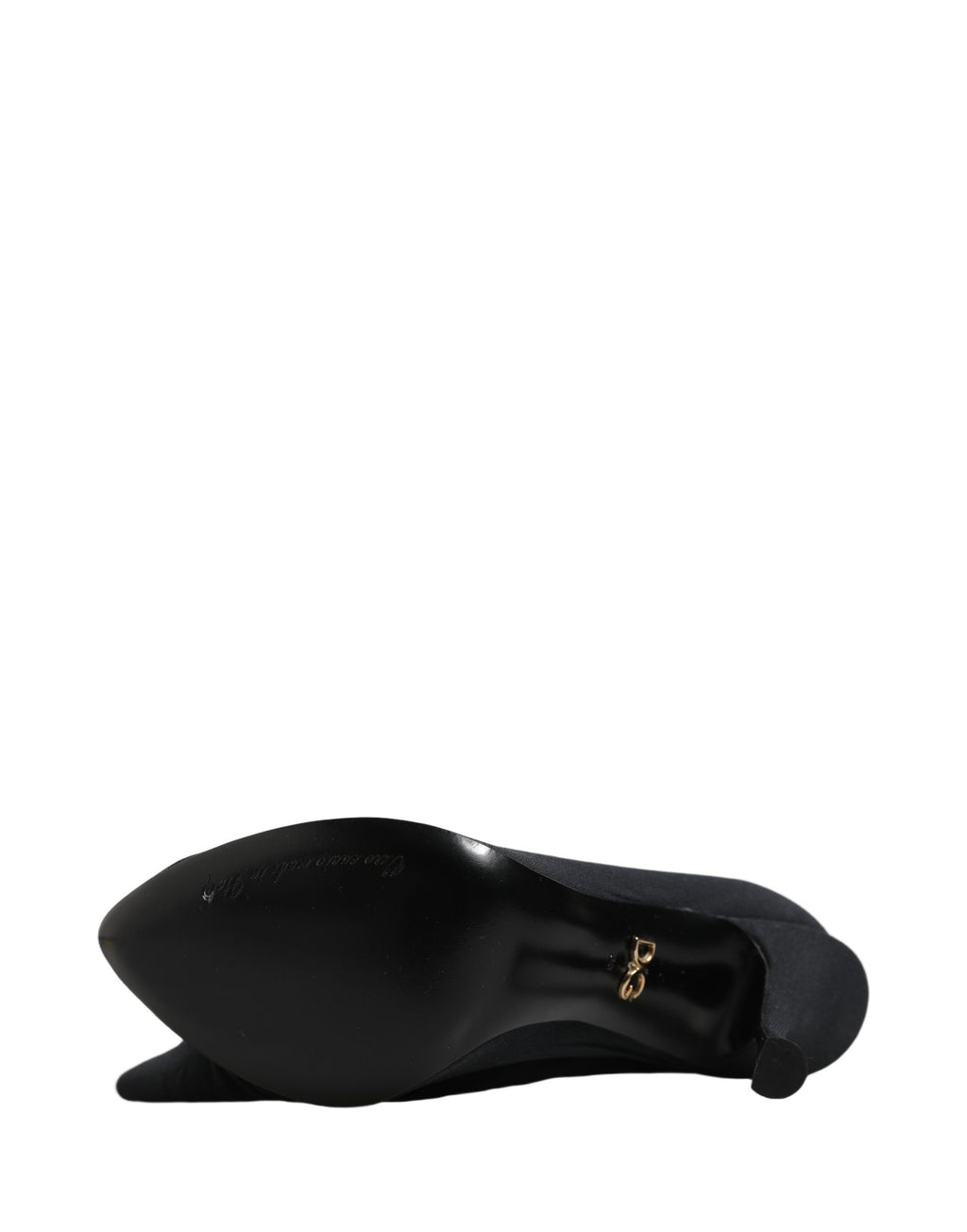 Dolce & Gabbana Black Stretch Socks Knee High Boots Shoes - Eljoys Fashion 