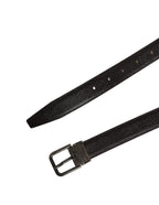 Dolce & Gabbana Brown Calf Leather Vintage Style Silver Buckle Belt - Eljoys Fashion 