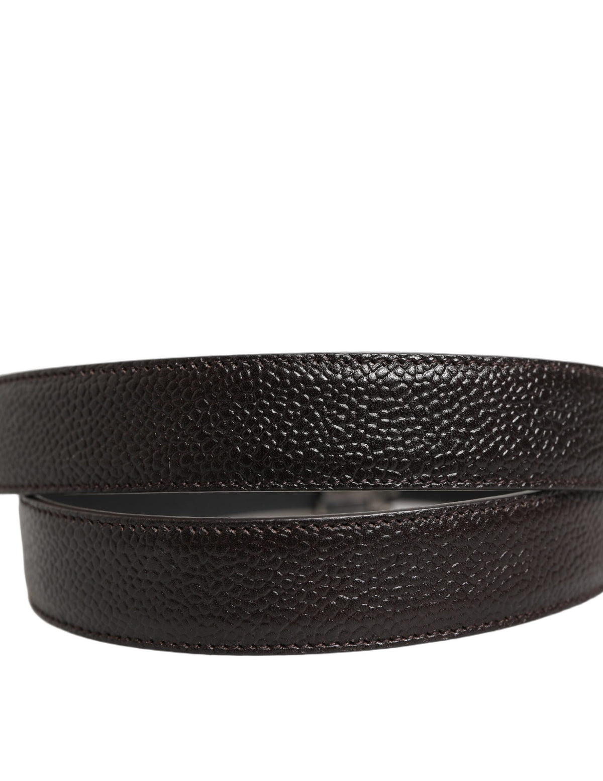Dolce & Gabbana Brown Calf Leather Vintage Style Silver Buckle Belt - Eljoys Fashion 