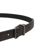 Dolce & Gabbana Brown Calf Leather Vintage Style Silver Buckle Belt - Eljoys Fashion 