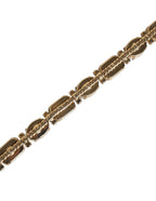 Dolce & Gabbana Blue Leather Crystal Chain Embellished Belt - Eljoys Fashion 