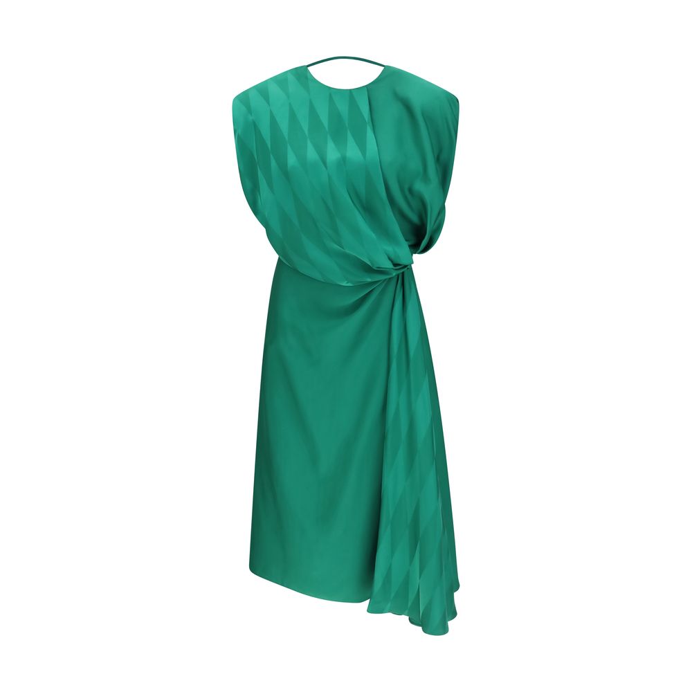 Versace Bicolor Silk Casual Dress featuring elegant two-tone design and flowing fabric, perfect for stylish everyday wear.