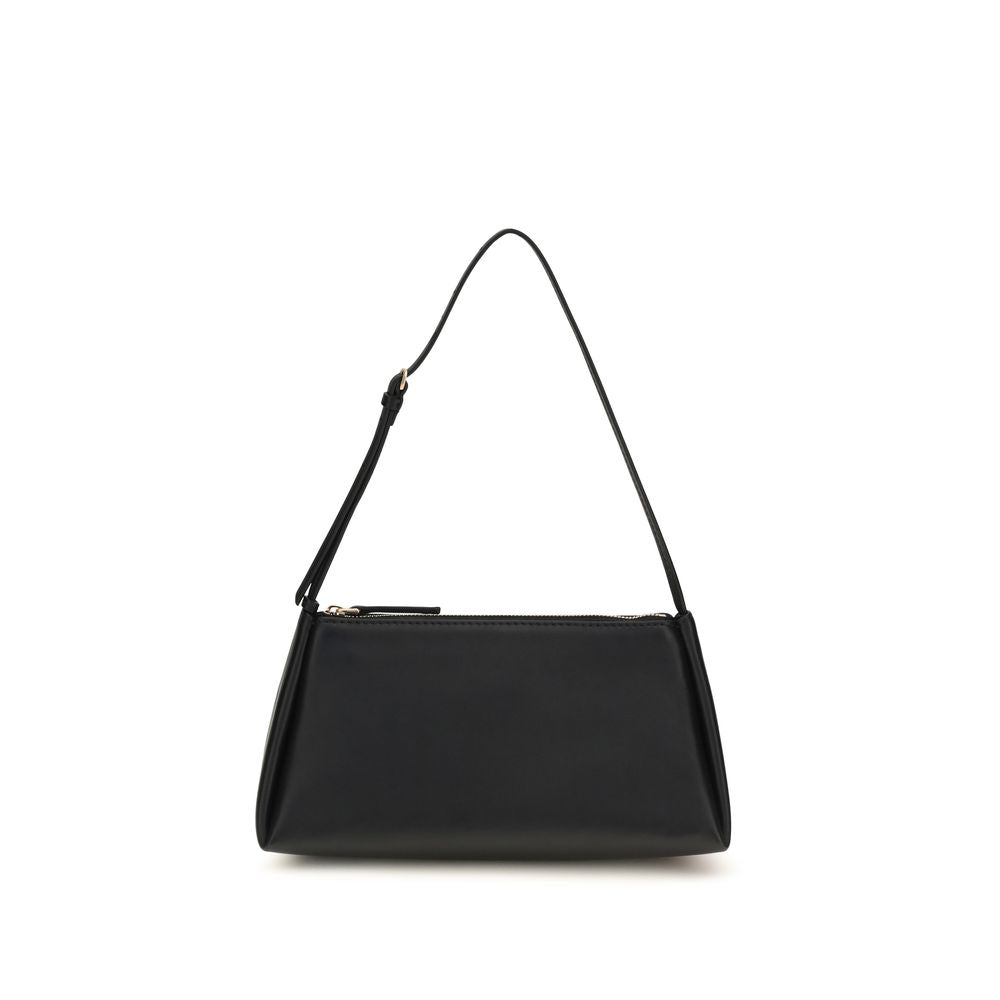 Calvin Klein Black Calf Leather Bos Taurus Shoulder Bag Calvin Klein