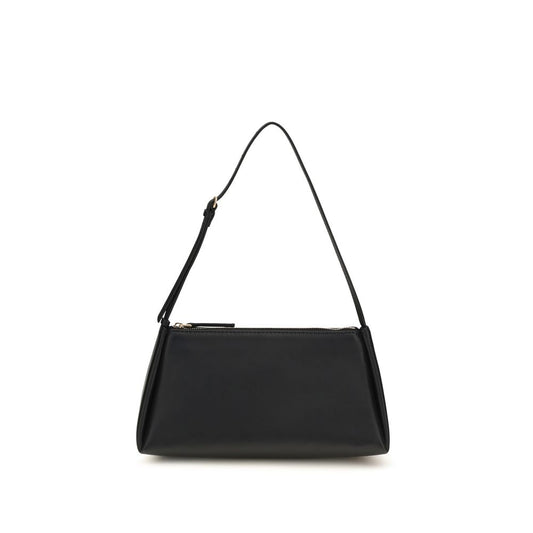 Calvin Klein Black Calf Leather Bos Taurus Shoulder Bag Calvin Klein